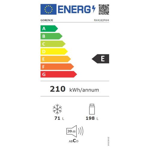 Réfrigérateur congélateur 269l - Rk4182pw4