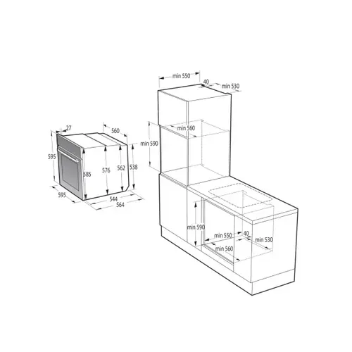 Four Encastrable Multifonction 77l Pyrolyse - O64213epbg