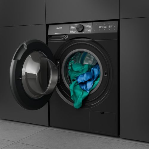 Lave-linge hublot HISENSE WF3E8043BBF 8kg Noir vue d'ambiance 1