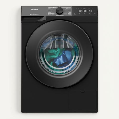 Lave-linge hublot HISENSE WF3E8043BBF 8kg Noir vue de face