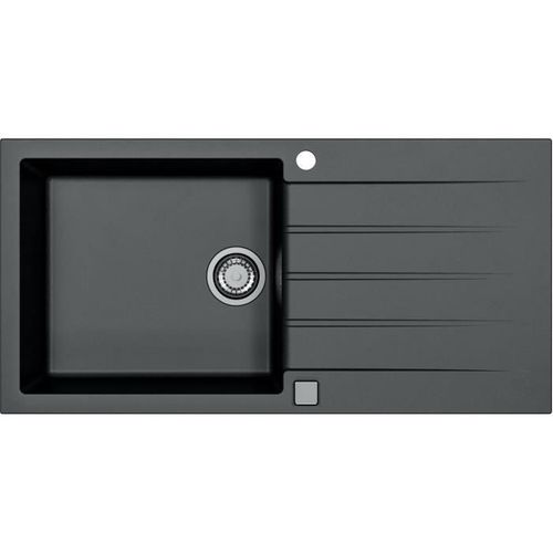 Evier à Encastrer - Granit - Noir - 1 Grand Bac - 100 X 50 Cm - Cadit -