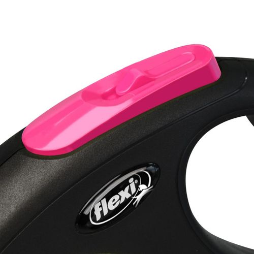 Laisse New Neon S Tape 5 M Black/ Neon Pink  Cl11t5-251-s-neop