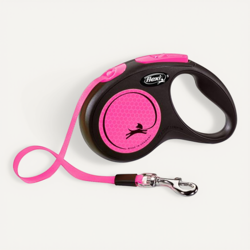 Laisse New Neon S Tape 5 M Black/ Neon Pink  Cl11t5-251-s-neop