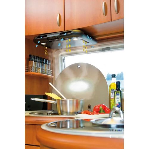 Hotte Standard 12 V Recyclage Inox 40 Cm, 50 M³/h, 2 Éclairages Halogènes