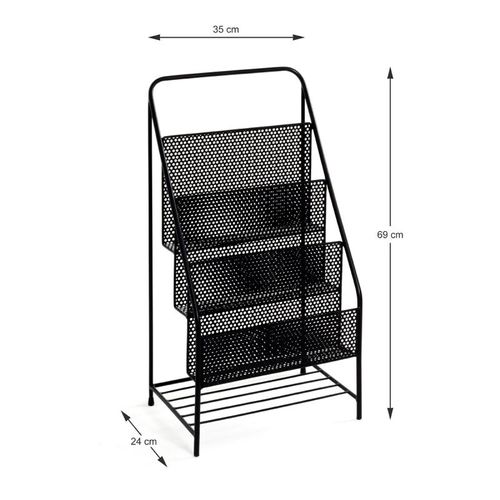 Porte-revues En Métal Design "agora" 69cm Noir