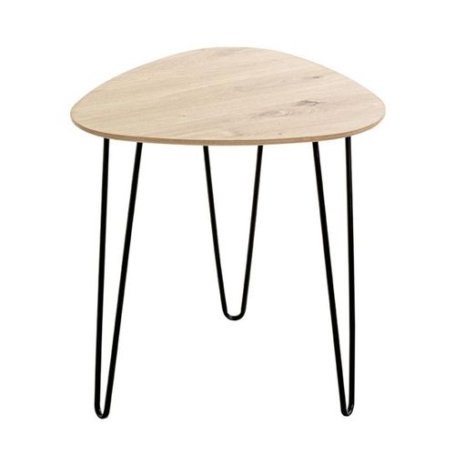Table D'appoint Design "brady" 43cm Naturel et Noir