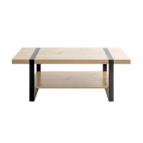 Table Basse "miranda" 120cm Chêne et Noir