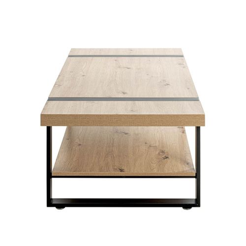 Table Basse "miranda" 120cm Chêne et Noir