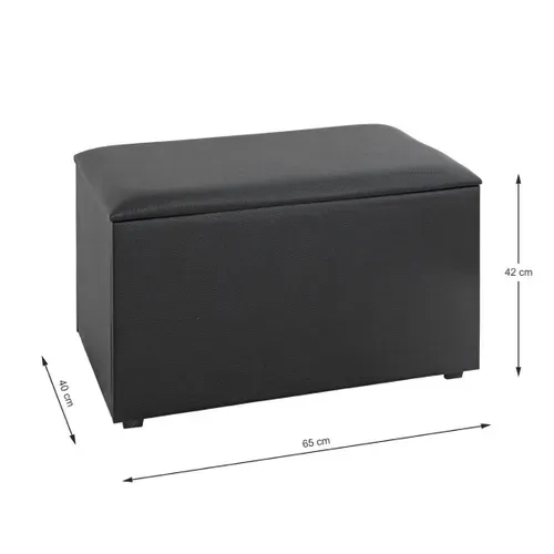 Coffre De Rangement Design "soldi" 65cm Noir