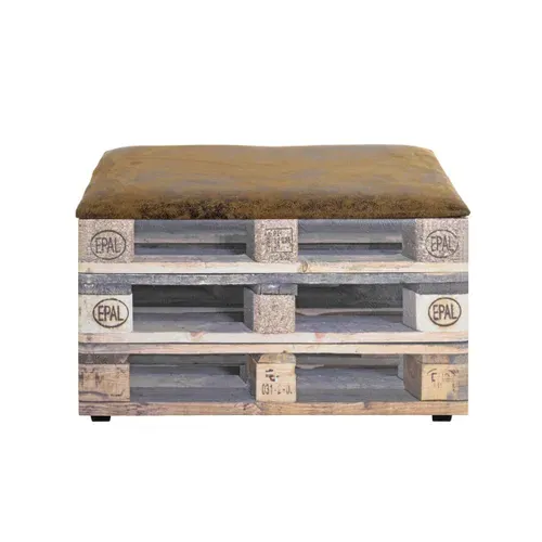 Coffre De Rangement Vintage "palette" 65cm Marron