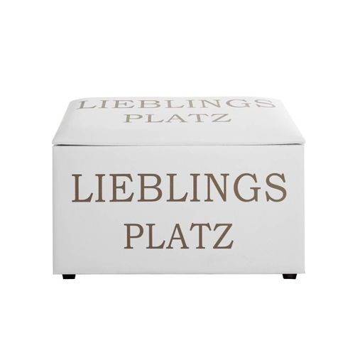 Coffre De Rangement "lieblings Platz" 65cm Blanc