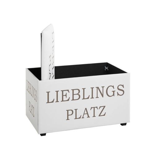 Coffre De Rangement "lieblings Platz" 65cm Blanc