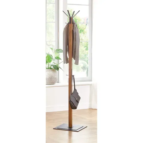 Porte-manteau En Bois "havelock" 180cm Chêne et Noir