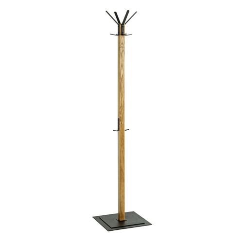 Porte-manteau En Bois "havelock" 180cm Chêne et Noir