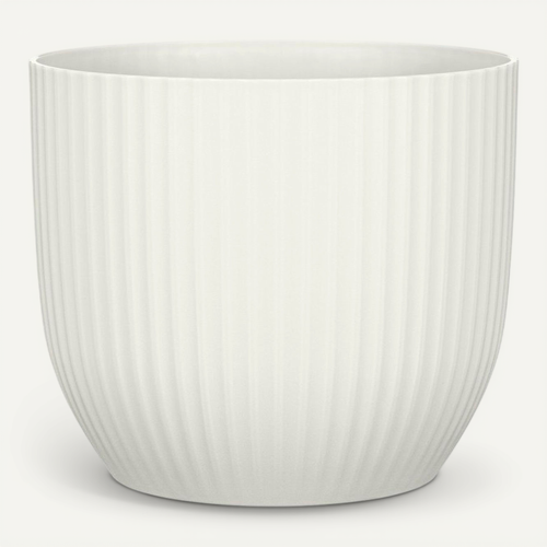 Cache-pot Rond 27 Cm Chalk White - 10 L, Plastique Recyclable
