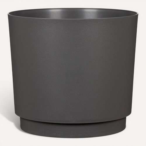 Cache-pot Rond Plano 25 Cm Anthracite Gris, 7 L, 22 Cm