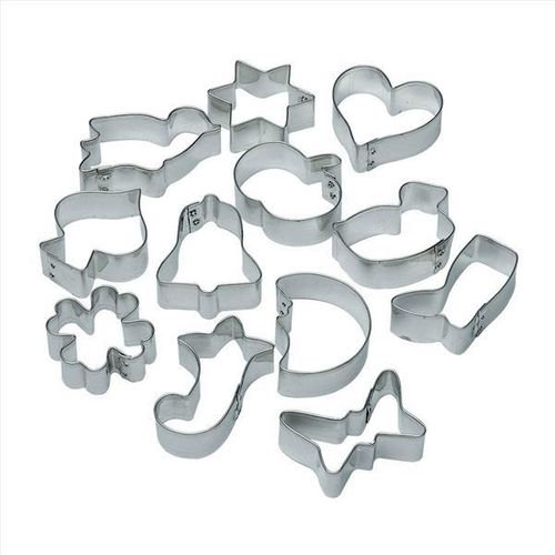 Lot De 12 Emporte-pièces De Noël En Inox - Formes Sapin, Renne, étoile... Pour Biscuits, Pâtisserie - 11