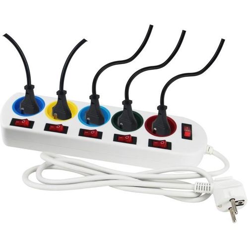 Bloc Multiprise Gao 5 Prises Avec Interrupteurs, 16a, 230v — free download