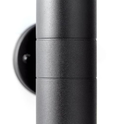 Applique Murale Extérieure Jandy 2l Noir Métal/verre - Gu10 Max 18w Ip44