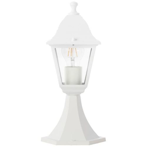 Borne Extérieure Blanche Métal/verre Ip44 E27 36 Cm