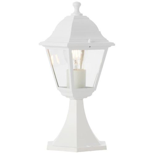 Borne Extérieure Blanche Métal/verre Ip44 E27 36 Cm