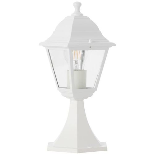 Borne Extérieure Blanche Métal/verre Ip44 E27 36 Cm