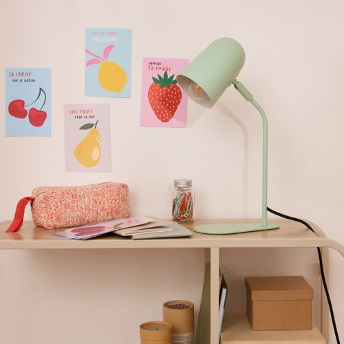 Lampe à poser H. 38 cm TONG Vert vue d'ambiance 1