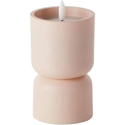 Lampe De Table Bougie Solaire LED 3w, Ip44, Beige/brun, Design Contemporain
