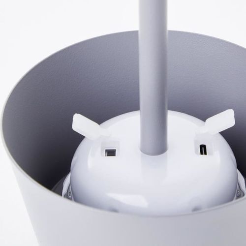 Lampe De Table Solaire LED D’extérieur Gris Dépoli 5 W, 300 Lm