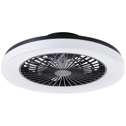 Plafonnier ventilateur SIANO Noir vue 3/4