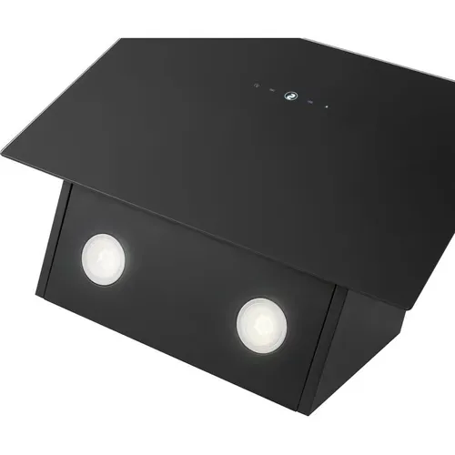 Hotte Inclinée à LED Noir/acier Inoxydable  Du7606-1-g-noir/inox