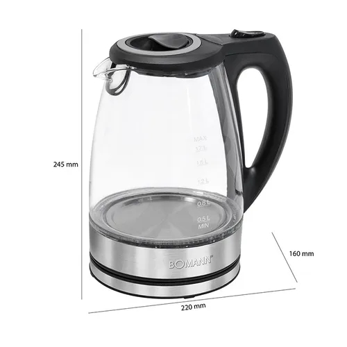 Bouilloire électrique En Verre 1,5l 2200w  Wks 6032 G Cb