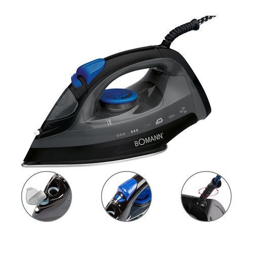 Fer à Repasser à Vapeur Avec 7 Fonctions 1800w dB 6003 Cb Noir/bleu