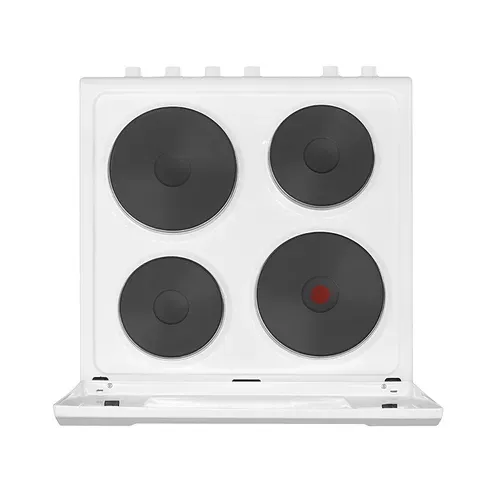 Cuisinière Électrique 4 Plaques + Four 48l - Eh 561 Blanc