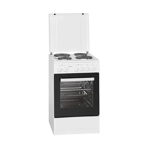 Cuisinière Électrique 4 Plaques + Four 48l - Eh 561 Blanc
