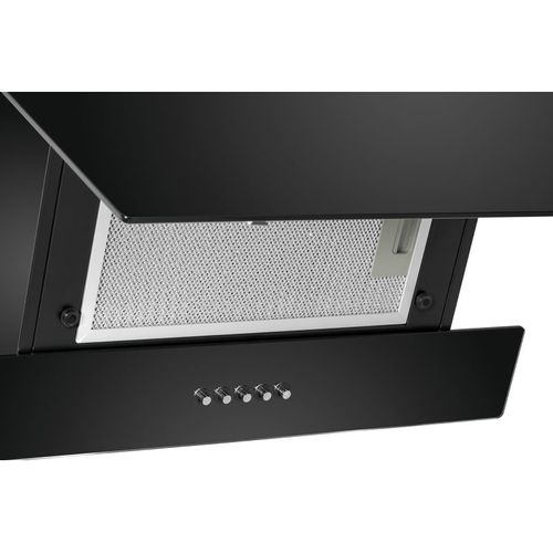Hotte Inclinée 60 cm à LED Noir  Du7607-g-noir