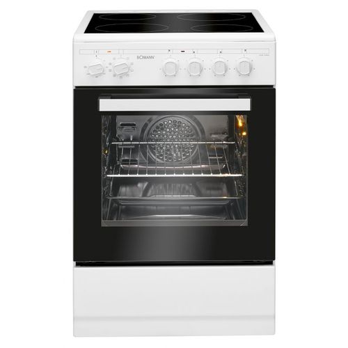 Cuisinière électrique 4 Plaques Vitrocéramiques Et Four 43l Blanc  Ehc7939-blanc