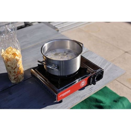 Réchaud Portable 2200 W - Allumage Piezo, Mallette Incluse, Pour Casseroles 12–26 Cm