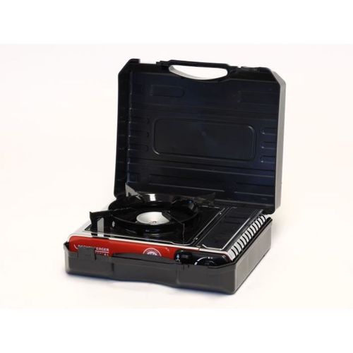 Réchaud Portable 2200 W - Allumage Piezo, Mallette Incluse, Pour Casseroles 12–26 Cm