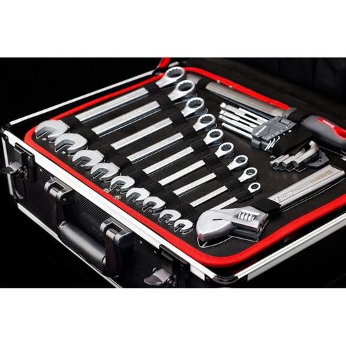 Trolley à Outils 156 Pièces Avec Poignée Télescopique Et Roues