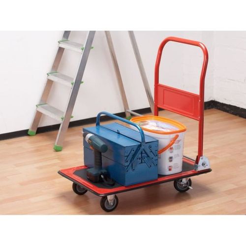 Chariot Plateforme Pliant 150 Kg, Roues Pivotantes 360° Freinées