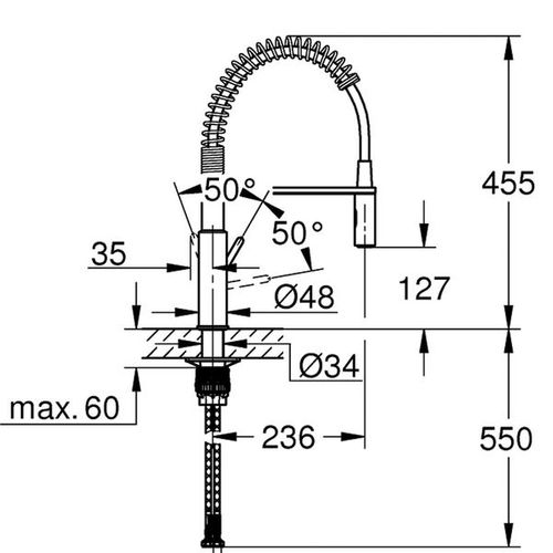 Robinet Douchette Grohe Get Chromé