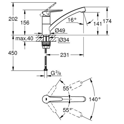 Robinet Grohe Start Eco Chromé