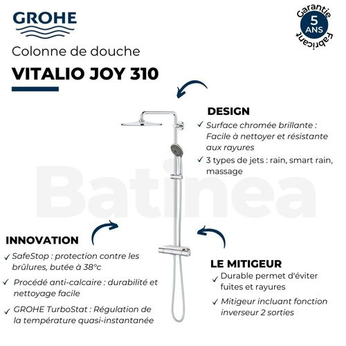 Grohe Colonne De Douche Vitalio Joy System 310 Quickfix