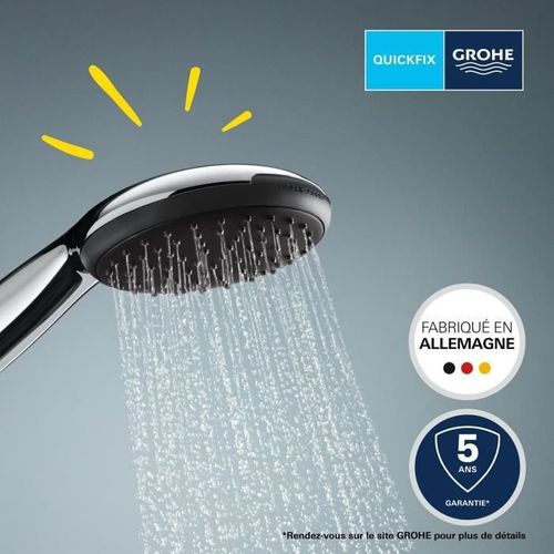 Pommeau De Douche - Grohe Vitalio Start 110 27940001 - 1 Jet Pluie - Economie D'eau - Chromé