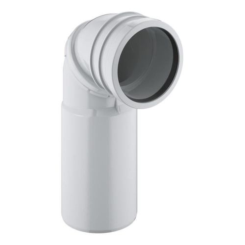 Coude D’évacuation Wc Orientable 90° Pvc Blanc, Réglable 170 à 317 Mm