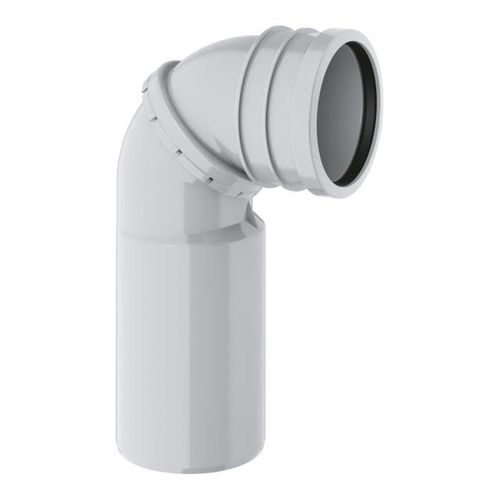 Coude D’évacuation Wc Orientable 90° Pvc Blanc, Réglable 170 à 317 Mm
