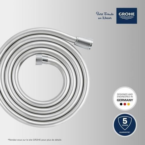 Flexible De Douche Vitalioflex 27507001 - 2m - Anti-pliures - Anti-torsion - Surface Lisse - Chromé