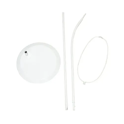 Flèche De Lit Sur Socle En Métal Laqué Blanc - Hauteur 150 Cm