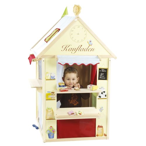 Maisonnette En Bois à 4 Faces - Théâtre De Guignol épicerie Poste Banque